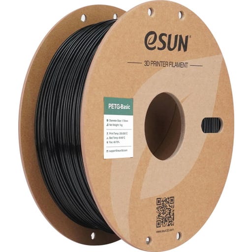 eSUN PETG Basic 3D Printer Filament 1.75mm 1kg Spool - Black