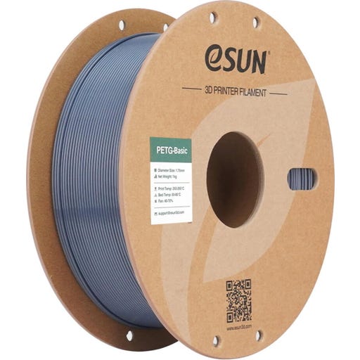 eSUN PETG Basic 3D Printer Filament 1.75mm 1kg Spool - Grey