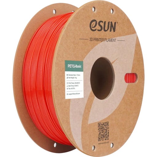 eSUN PETG Basic 3D Printer Filament 1.75mm 1kg Spool - Red