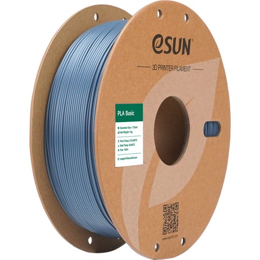 eSUN PLA Basic 3D Printer Filament 1.75mm 1kg Spool - Grey