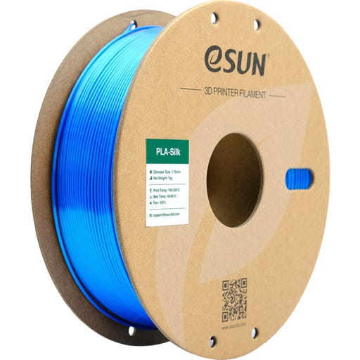 eSUN PLA Silk 3D Printer Filament 1.75mm 1kg Spool - Blue