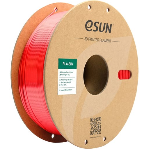 eSUN PLA Silk 3D Printer Filament 1.75mm 1kg Spool - Red